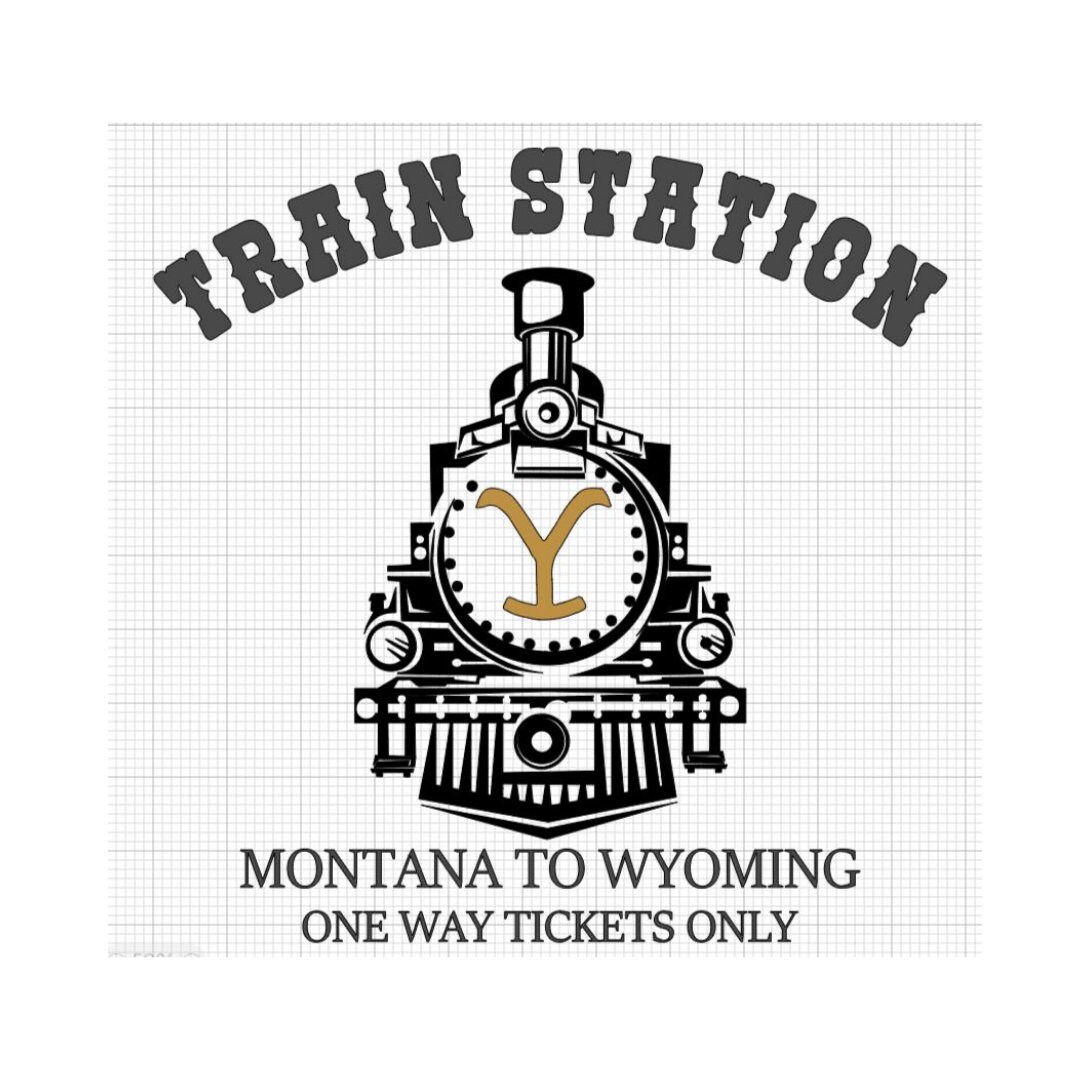 Yellowstone Train Station SVG Montana to Wyoming Train Etsy