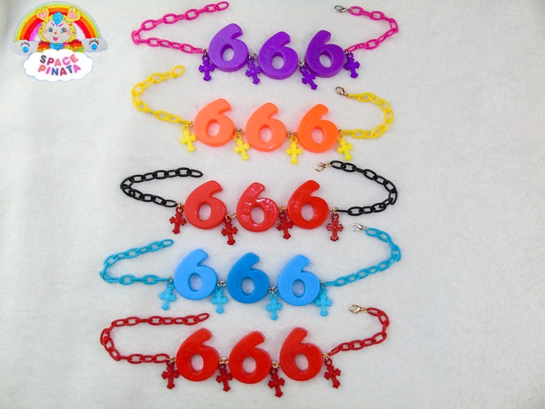 666 choker harajuku kawaii decora fashion goth style