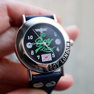 Boy London Vintage 80’s Black Leather Watch Vintage BOY LONDON Watch 1980 main image 4
