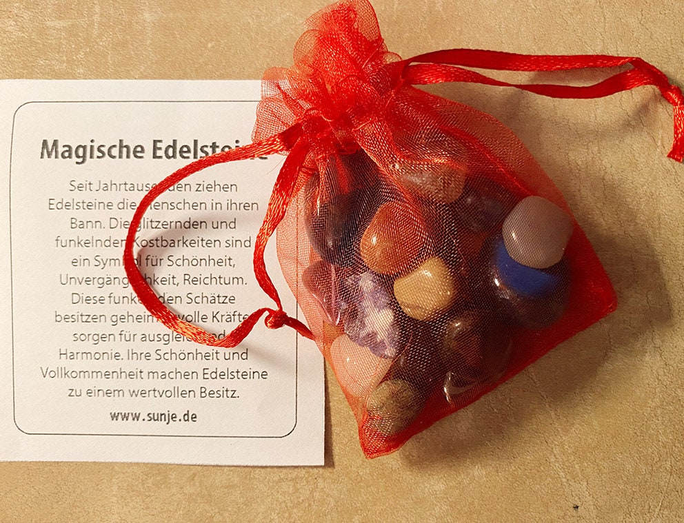 Lot De Pierres Précieuses Naturelles - Mélange Coloré En Sac Tissu - Pour Collection, Jeux Ou Décoration