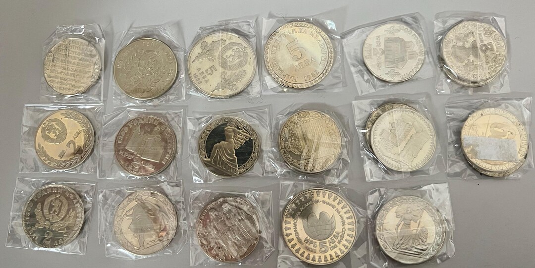 Bulgaria Medals 17 Pcs. VZ Commemorative Coins Collection 