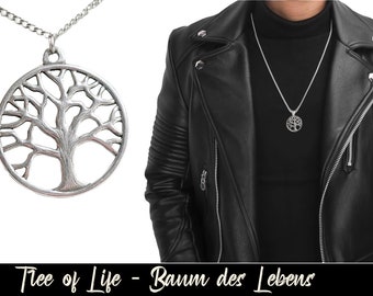 Halskette mit großen Lebensbaum Anhänger, Baum de Lebens, Weltenbaum, Wurzelbaum Symbolanhänger