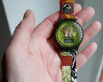 Dinosaurier BURGER KING Sammleruhr - Vintage Armbanduhr Digital, Quartzuhr, Design Armband Rarität - Neu ungetragen in OVP