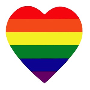 Hjärtklistermärken, 10 st. Regnbågsklistermärken, gay, queer, lesbisk, pride, regnbåge, HBTQ, gender, CSD, regnbågshjärta