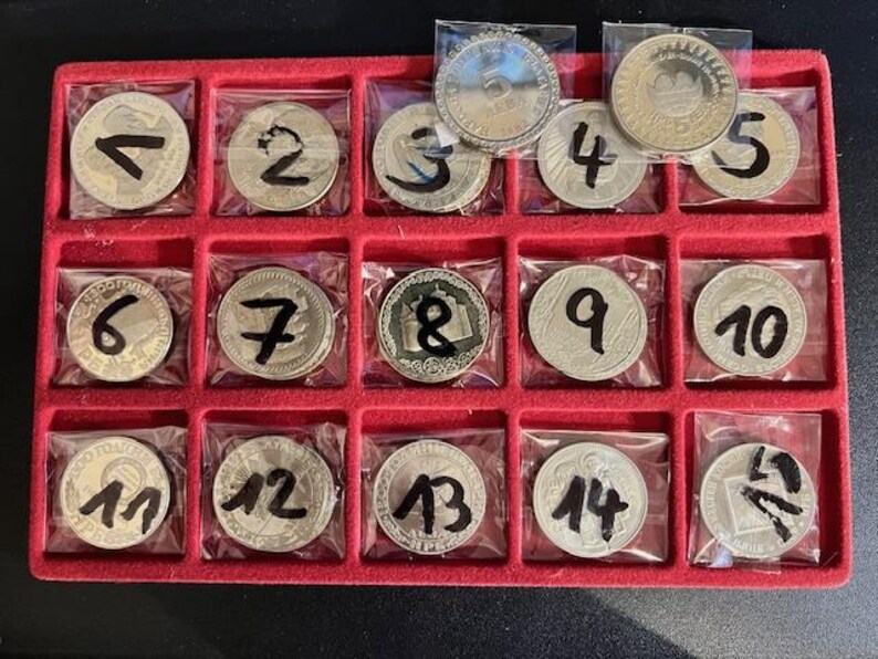 Bulgaria Medals 17 Pcs. Commemorative Coin Collection 
