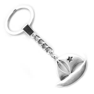 Sailboat - Beautiful handmade keychain made of brass silver-plated for sailing friends maritime nautic marine starboot