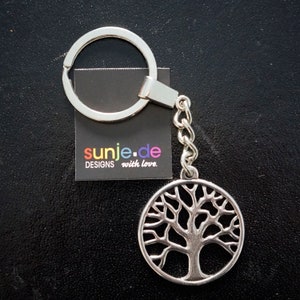 Beautiful handmade keychain with tree of life