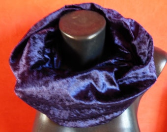 Snood//Cowl Écharpe Stretch Velours Velours rose poudrée