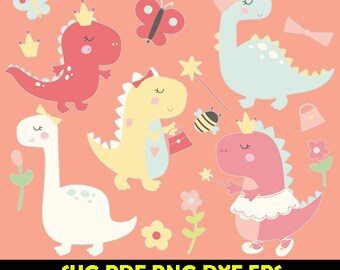 Download Girl dinosaur svg | Etsy