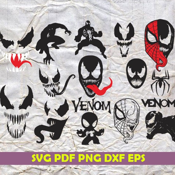 Instant Download Superhero Clipart Superhero Svg Venom Svg Etsy