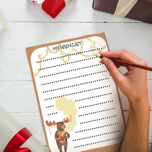 Christmas wish list printable • vintage Christmas wish list • letter to Santa Claus • Christmas season •  Hygge • vintage Christmas