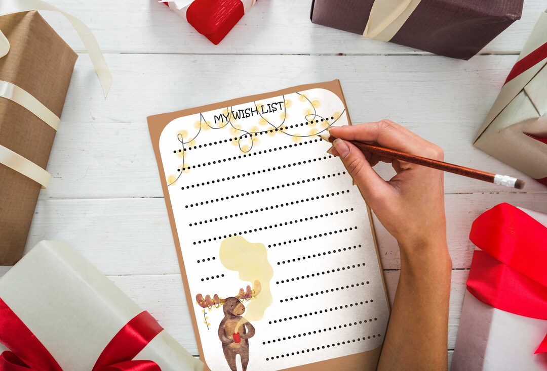 Christmas Wish List Printable • Vintage Christmas Wish List • Letter to ...