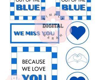 College-Care-Paket zum Ausdrucken | Überraschungspaket | Blaue Box | Blaue Box zum Ausdrucken | Ich vermisse dich-Care-Paket | Digitaler Download