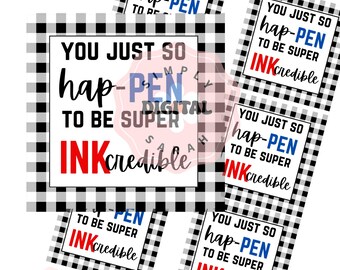 Employee Appreciation Gift Tag | Back to School Gift Tag | Staff Appreciation Printable | Pen Gift Tag | Instant Download