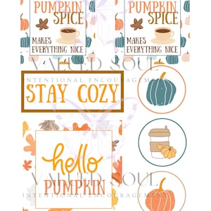 Paquete de cuidado para estudiantes universitarios imprimible / Paquete de cuidado de otoño / Paquete de cuidado de calabaza / Hello Pumpkin / Paquete de cuidado acogedor / Descarga digital