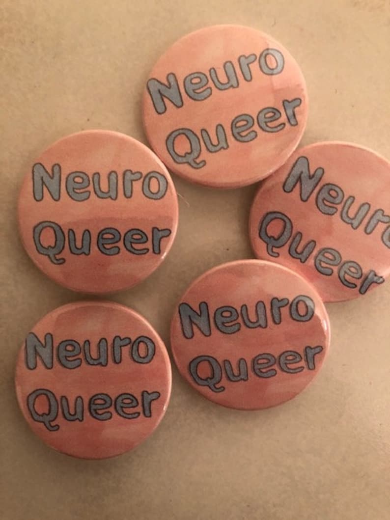 Neuro Queer Pin Badge Button image 0