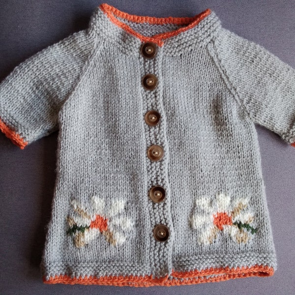 Manteau enfant " lutin et marguerites"