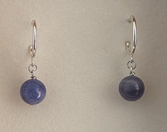 Boucles d'oreilles Demi créoles Tanzanite