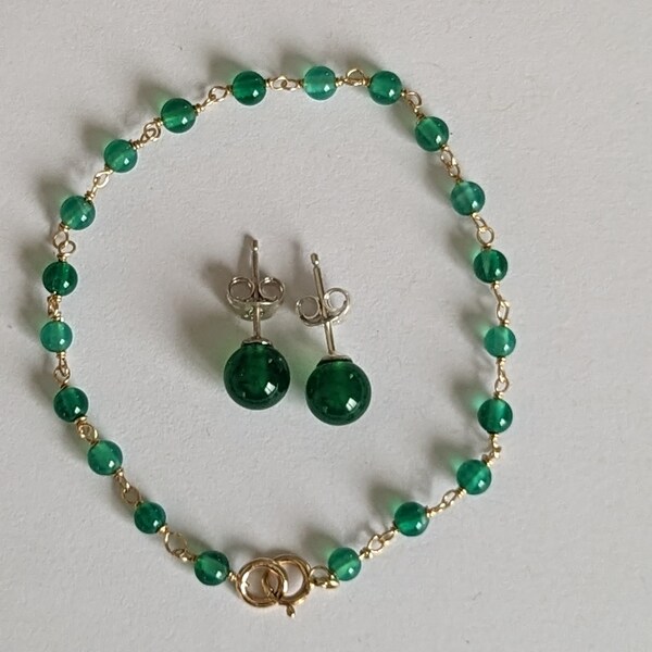 Bracelet Agate verte