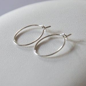 15 mm, 20 mm or 25 mm 925 silver hoop earrings, rings, earrings, circles