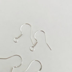 20 earrings hooks 17mm hooks 925 silver plated image 4