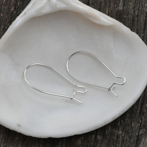 2 långa öronkrokar 25 x 12 mm i 925 silverplätering