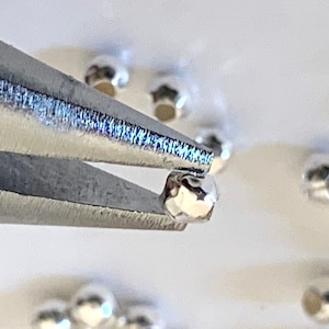 In batches of 10 Hammered Beads 4 mm hole 1.9 mm solid silver 925/1000