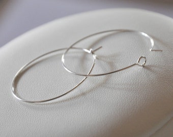 925 SILVER HOOP HOOPS 30 mm