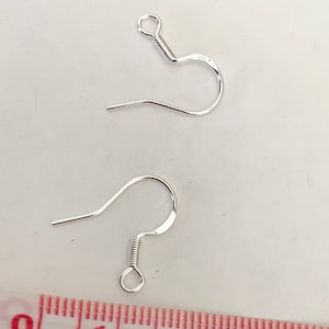 20 earrings hooks 17mm hooks 925 silver plated image 3