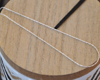 Very fine chain - for miyuki or fine cut beads flattened cable 925 silver