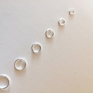 35 silver plated open jump rings 3/4/5/6/7/8/9 mm