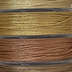 2 meters 1mm metallic polyester cord, 1mm polyester bracelet thread