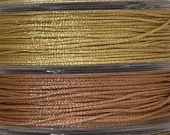 2 meters 1mm metallic polyester cord, 1mm polyester thread bracelet