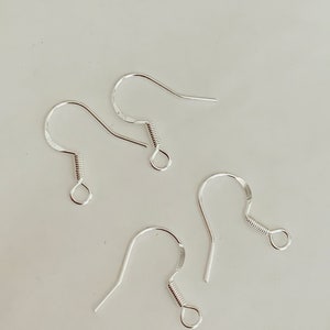 20 earrings hooks 17mm hooks 925 silver plated image 7