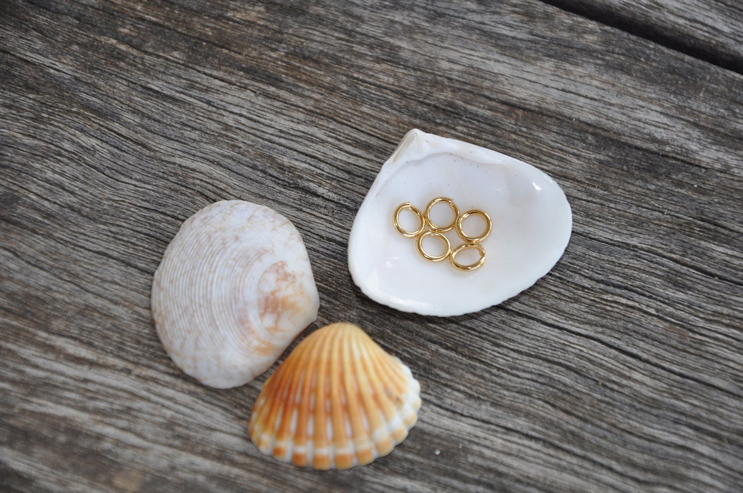 X5 Anneaux Joncton 6mm épas, Brsé Ou Soudé 6 Mm X 1 Mm En Plaqué Or