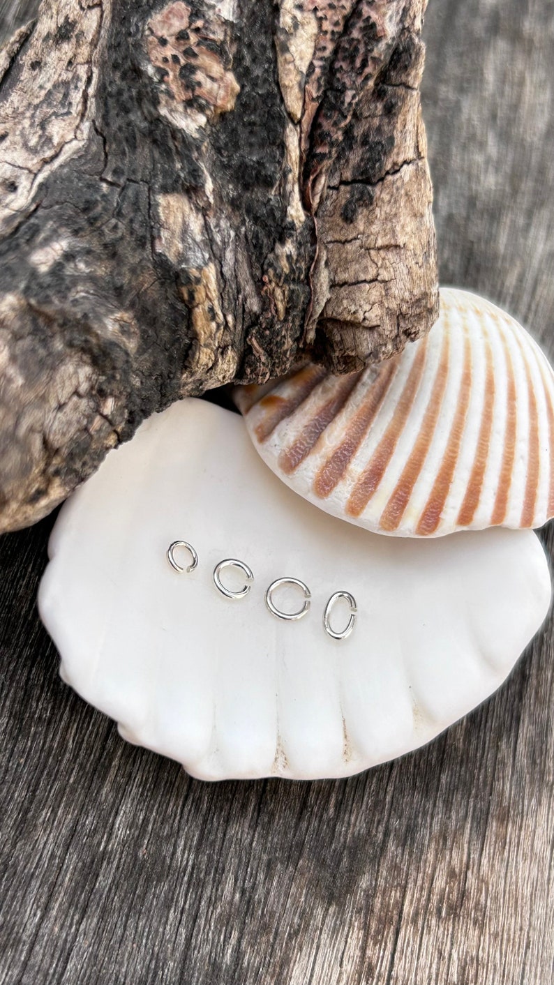 10 925 Silver Open Rings 3/4mm, Rings of Different Sizes to Choose From