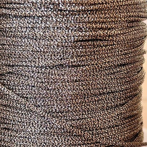 2 meters 1mm metallic polyester cord, 1mm polyester bracelet thread Bronze or métallisé