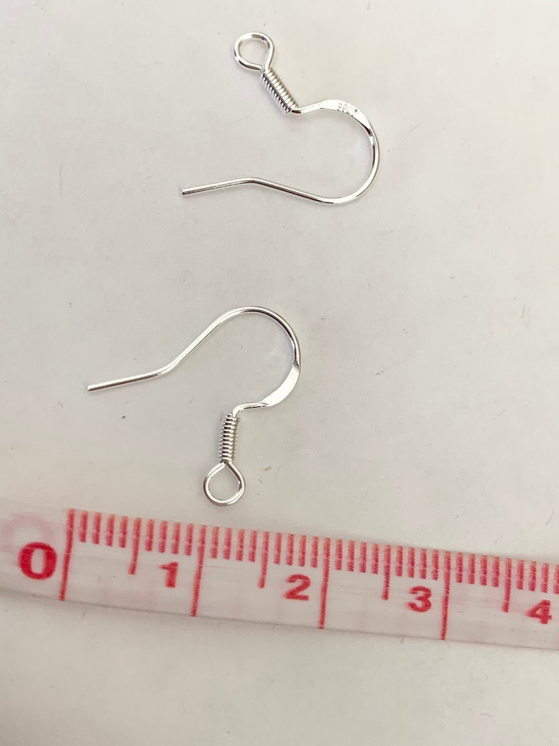 20 earrings hooks 17mm hooks 925 silver plated image 3