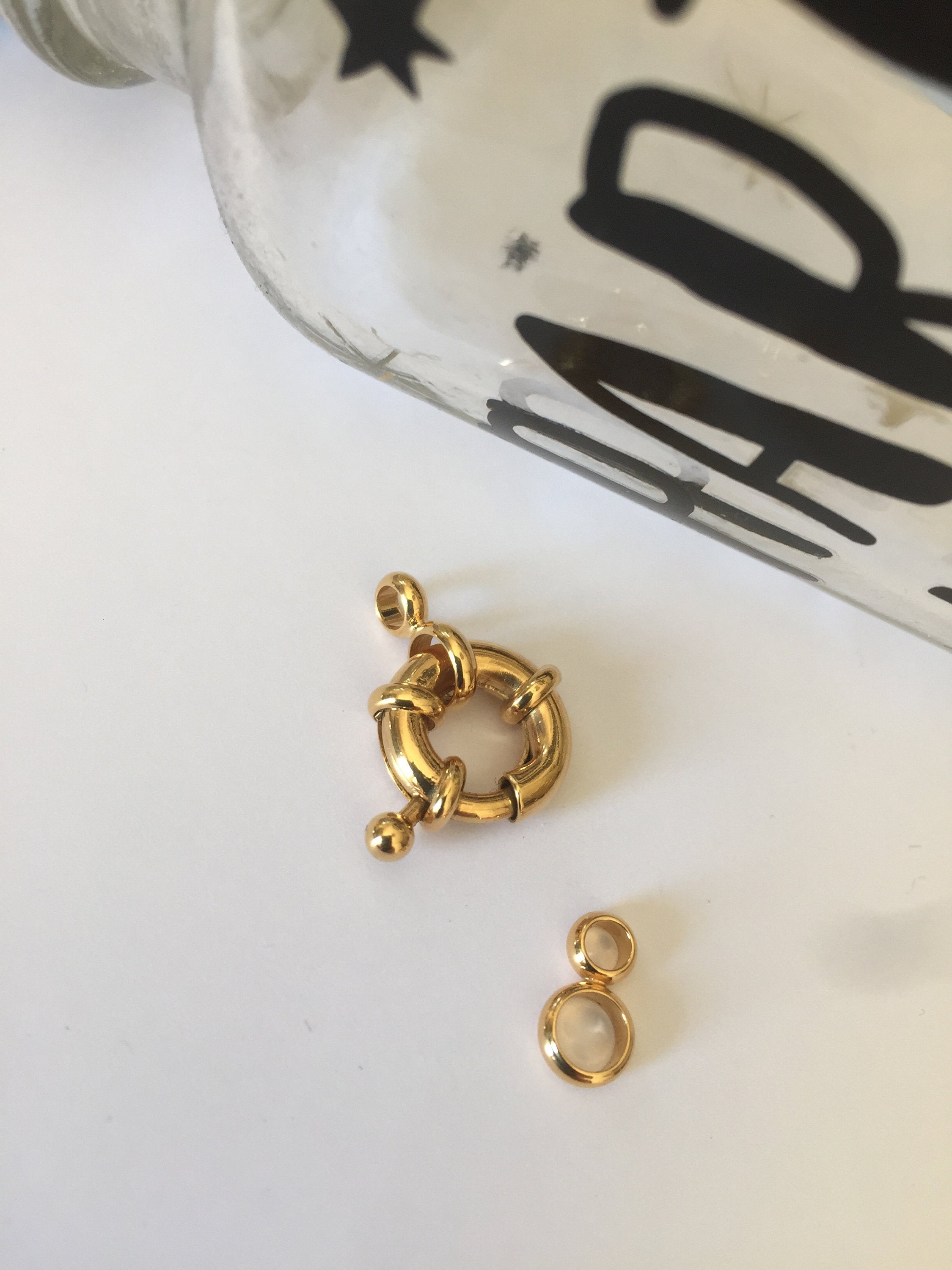 Fermoir En Or 18 Carats - Référence 424, Diamètre 6mm, Occasion