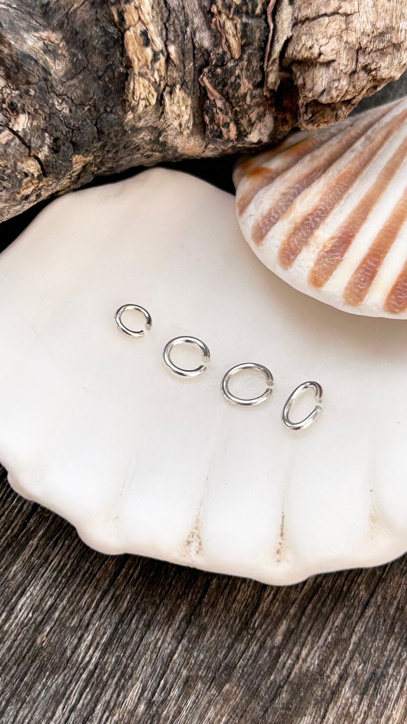 10 925 Silver Open Rings 3/4mm, Rings of Different Sizes to Choose From