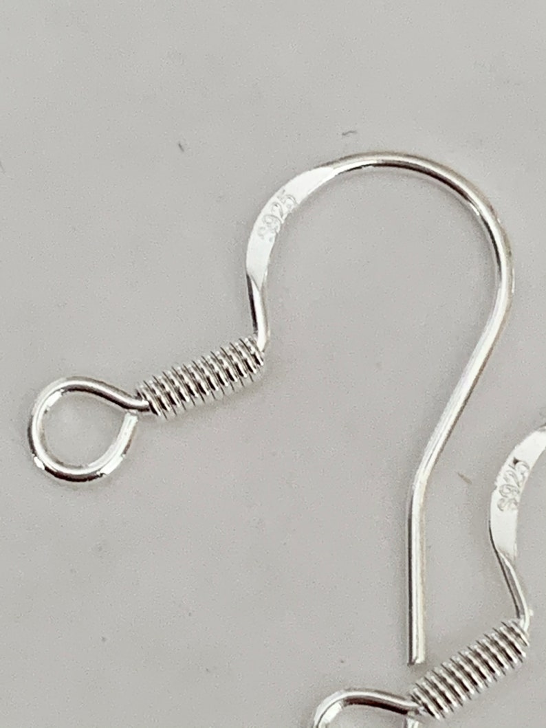 20 earrings hooks 17mm hooks 925 silver plated image 2