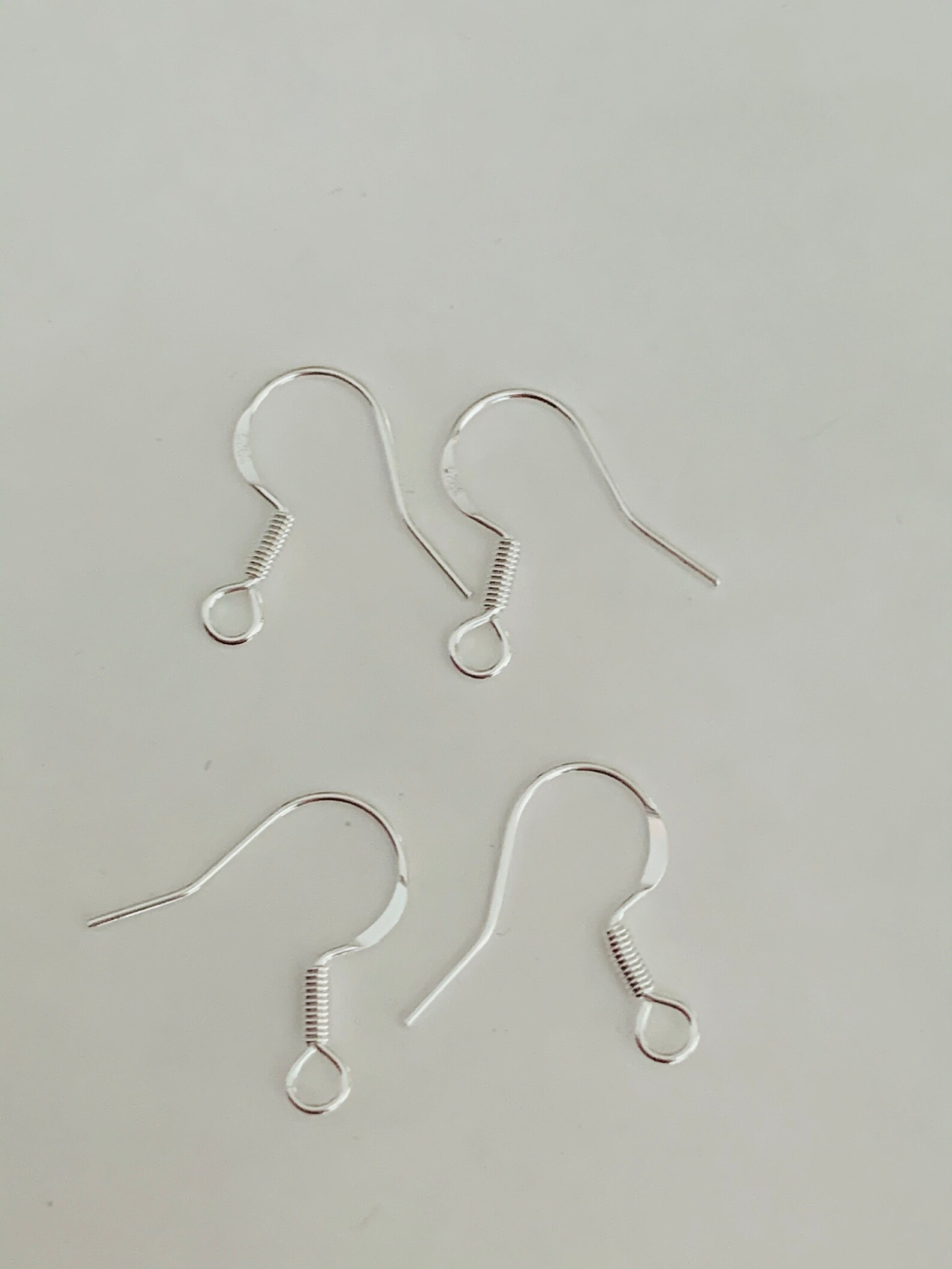 Beebeecraft 20 Crochets De Boucles D'Oreilles En Titane Pur - Hameçons Argentés Pour Création Bijoux DIY - Calibre 21 - 3mm Trou