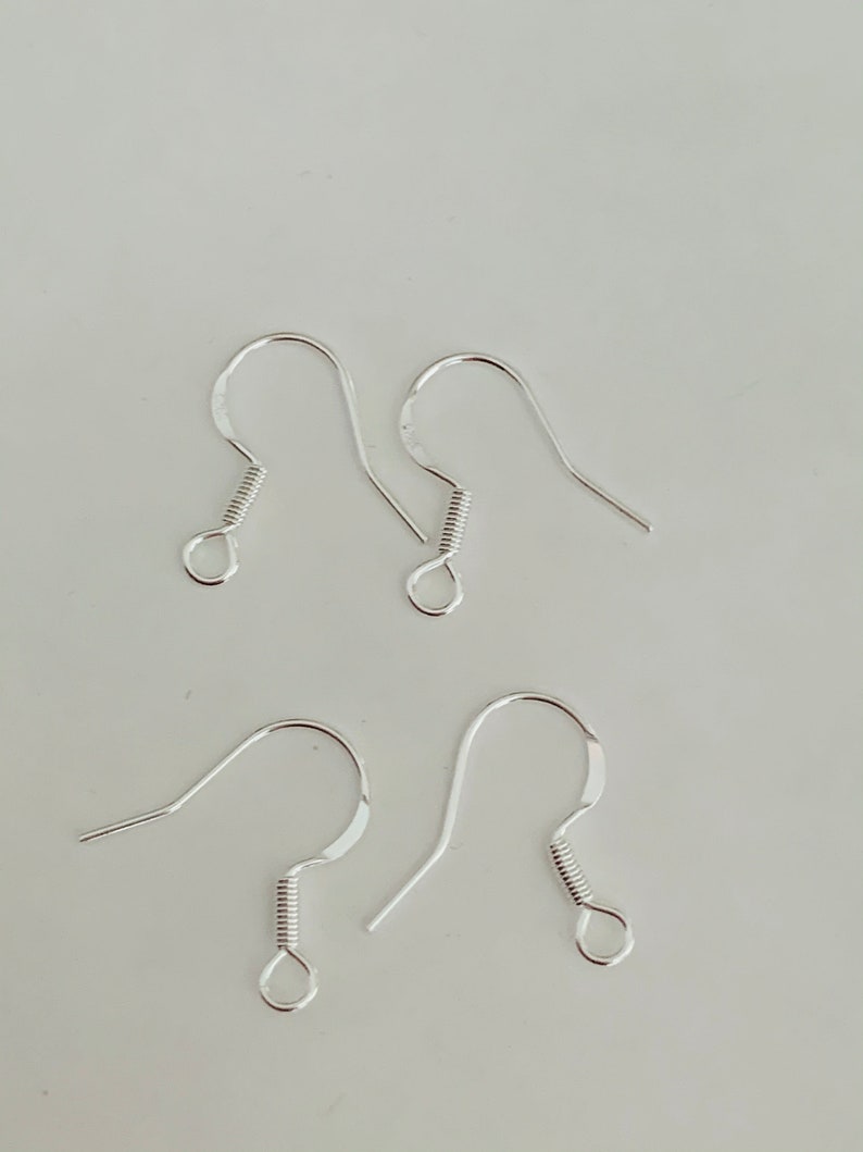 20 earrings hooks 17mm hooks 925 silver plated image 5