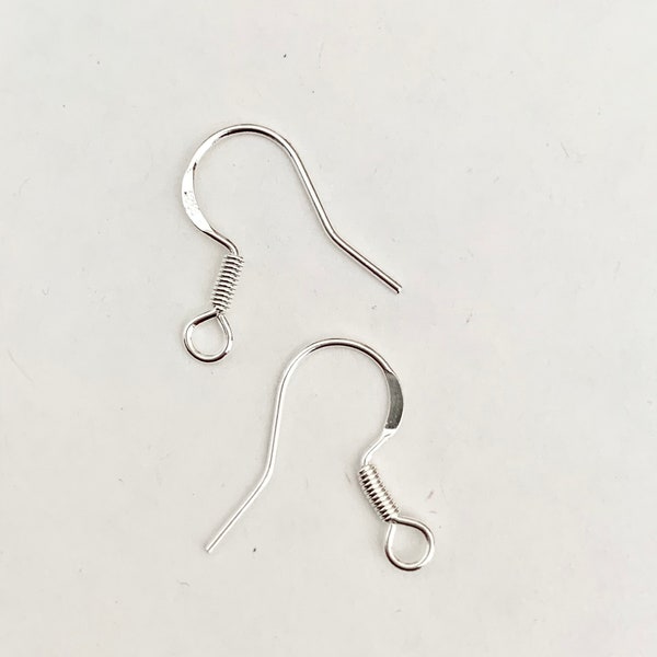 20 earrings hooks 17mm hooks 925 silver plated