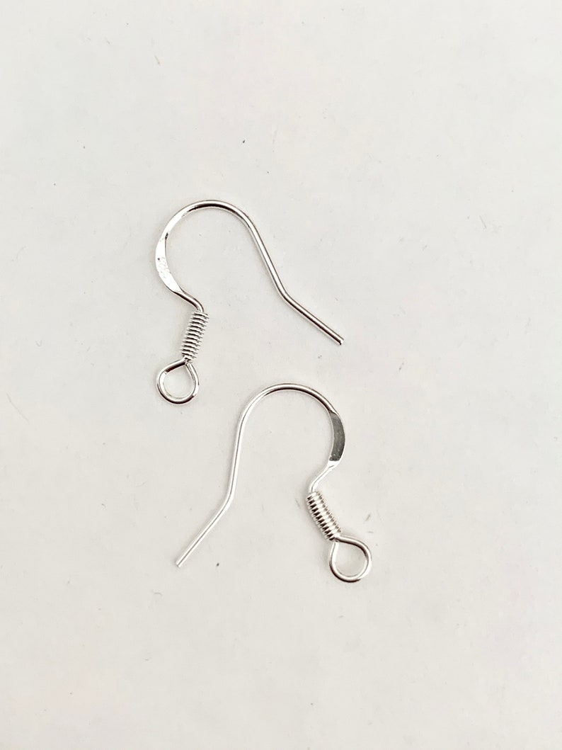 20 earrings hooks 17mm hooks 925 silver plated image 1