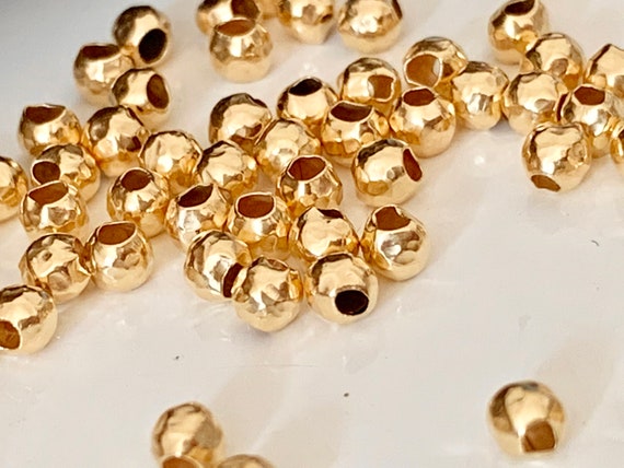 Lot De 2 Perles En Or MASSIF 24 Carats - Or Jaune - Neuf Sans Emballage - Fabriqué En France