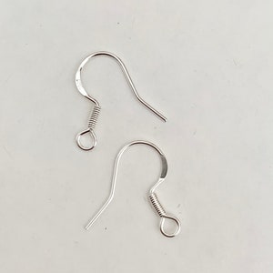 20 earrings hooks 17mm hooks 925 silver plated image 6