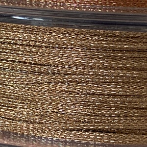 2 mètres cordon 1mm polyester métallisé, fil polyester 1 mm bracelet Or Taupe