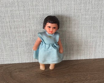 Petite poupée ari allemande en caoutchouc vintage - années 1960