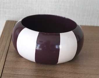 Vintage Hand Painted Wooden Circular Bangle